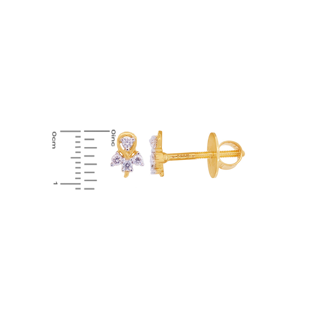 0.18Ct VVS/FG Diamond Earrings in 18K Gold