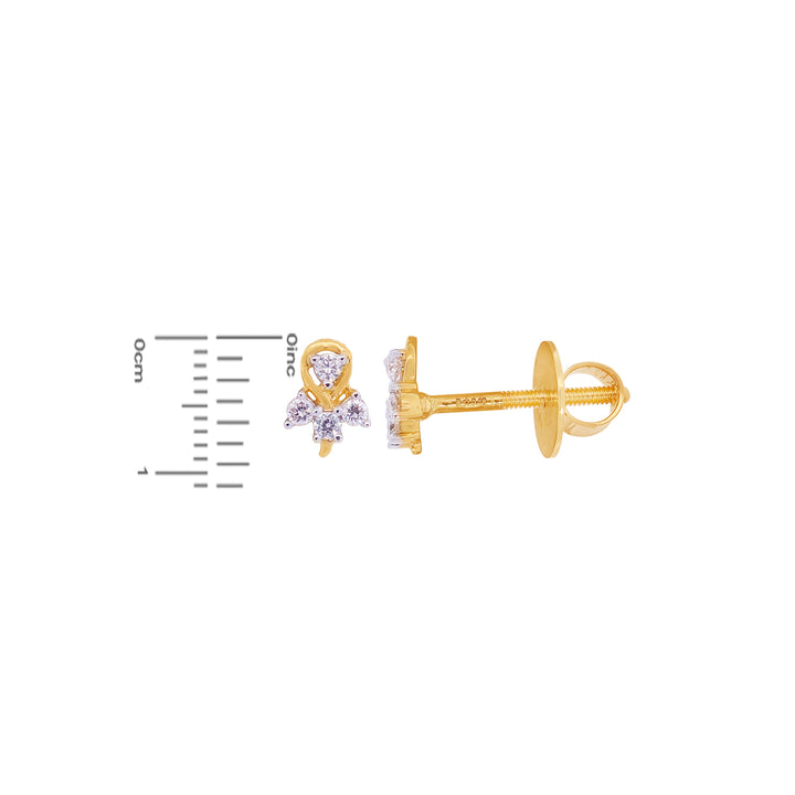 0.18Ct VVS/FG Diamond Earrings in 18K Gold