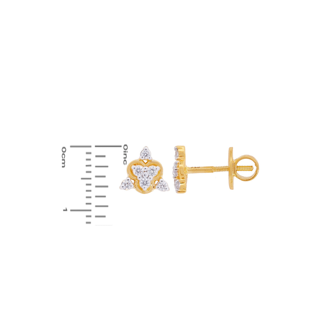 0.17Ct VVS/FG Diamond Earrings in 18K Gold