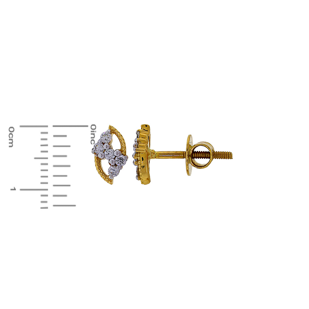 0.19Ct VVS/FG Diamond Earrings in 18K Gold