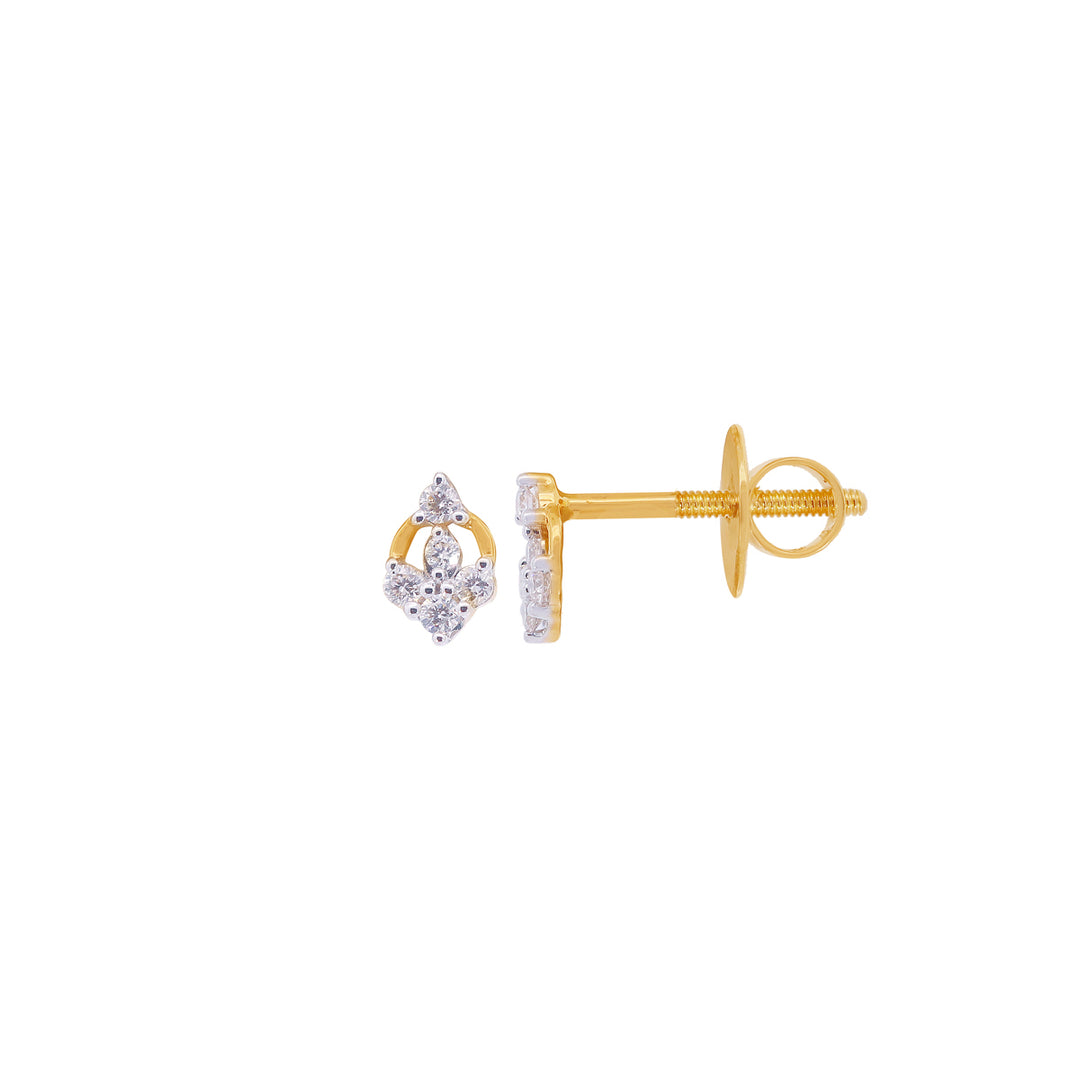 0.17Ct VVS/FG Diamond Earrings in 18K Gold