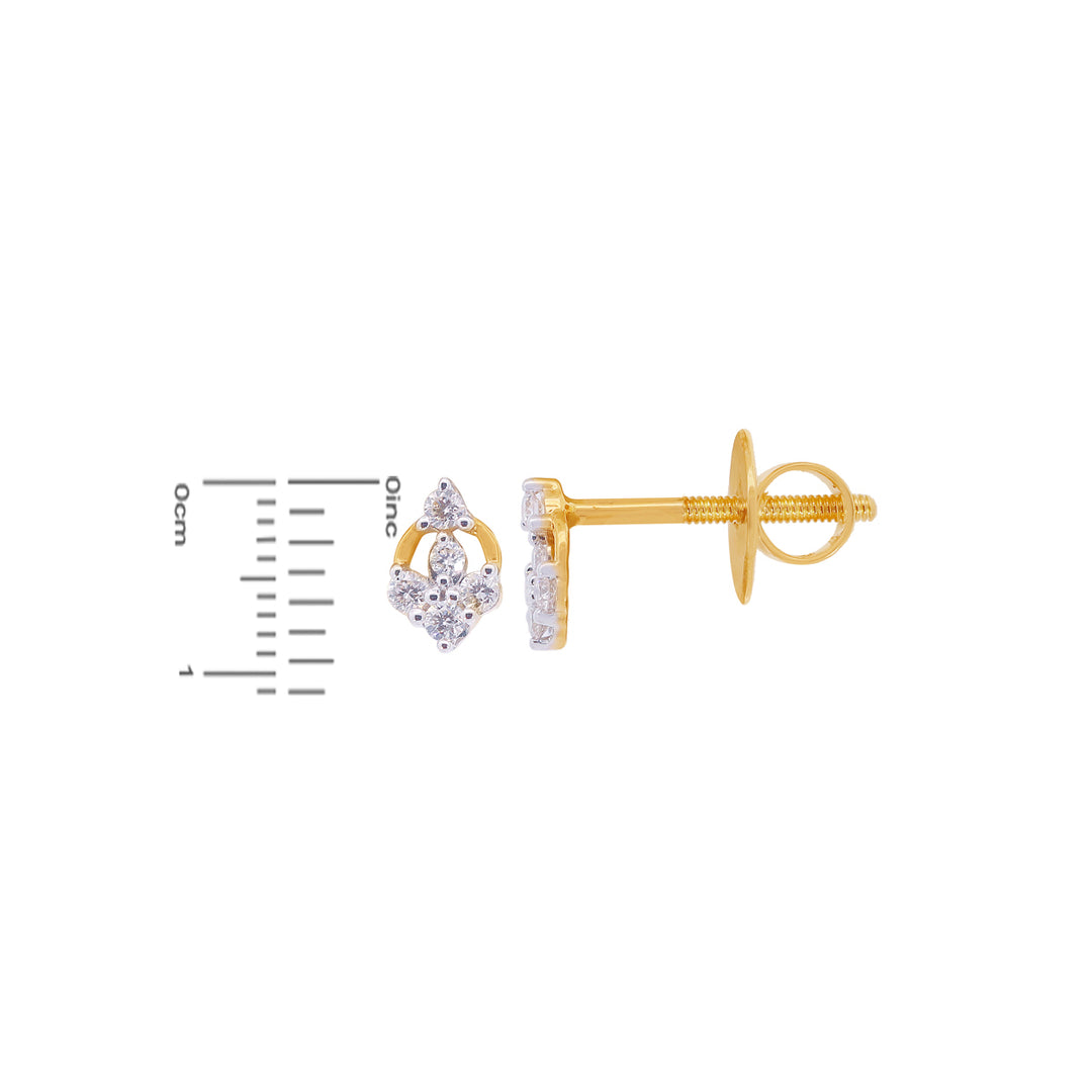 0.17Ct VVS/FG Diamond Earrings in 18K Gold