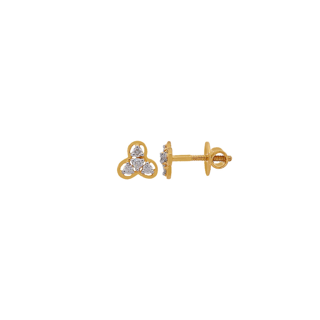 0.08Ct VVS/FG Diamond Earrings in 18K Gold