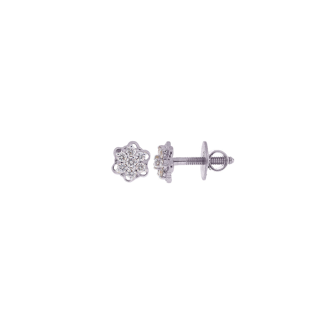 0.15Ct VVS/FG Diamond Earrings in 18K White Gold
