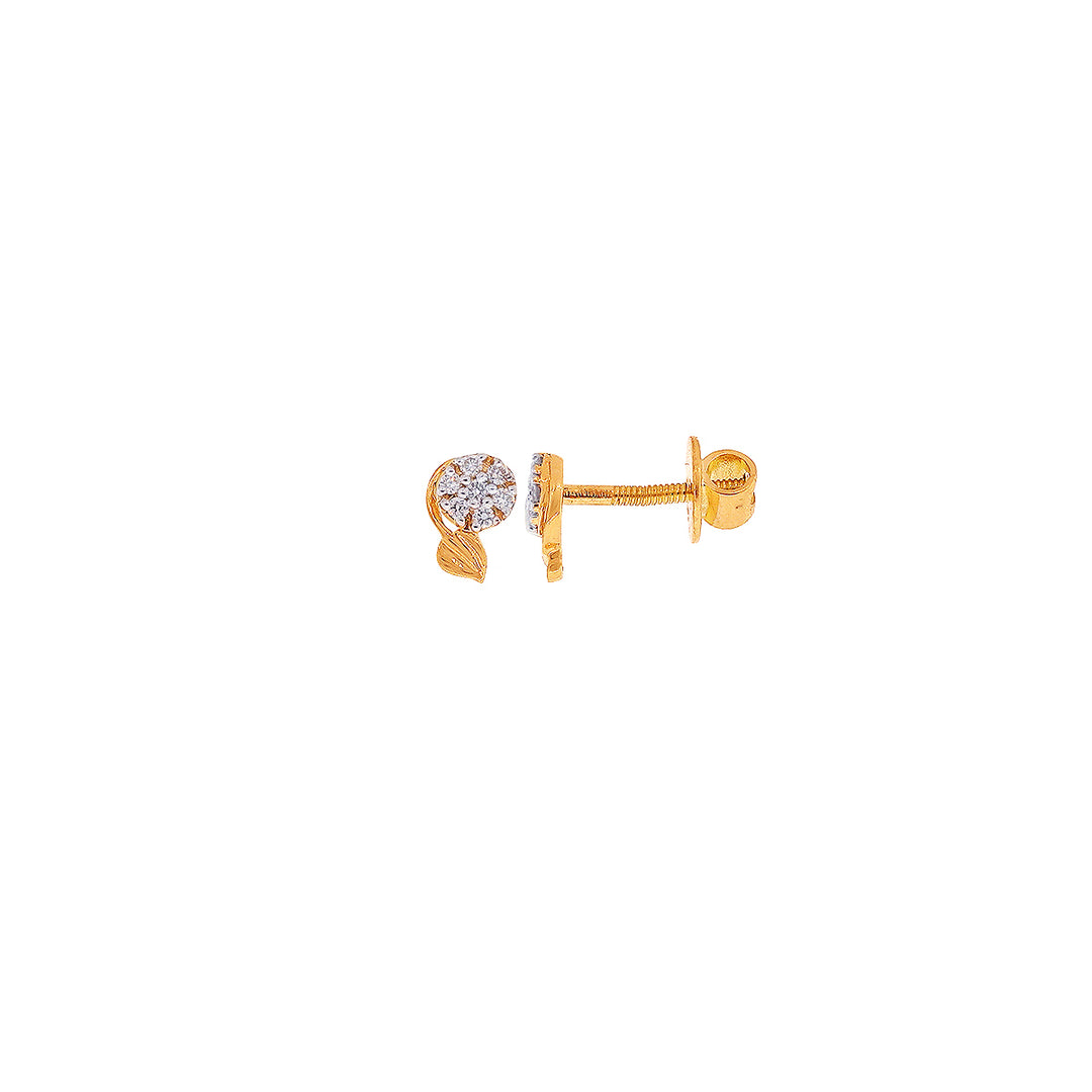 0.09Ct VVS/FG Diamond Earrings in 18K Gold