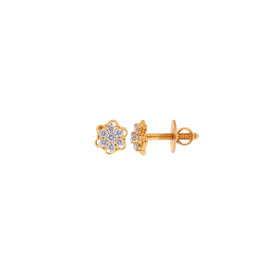 0.15Ct VVS/FG Diamond Earrings in 18K Gold