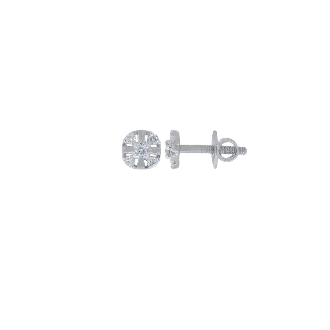 0.07Ct VVS/FG Diamond Earrings in 18K White Gold