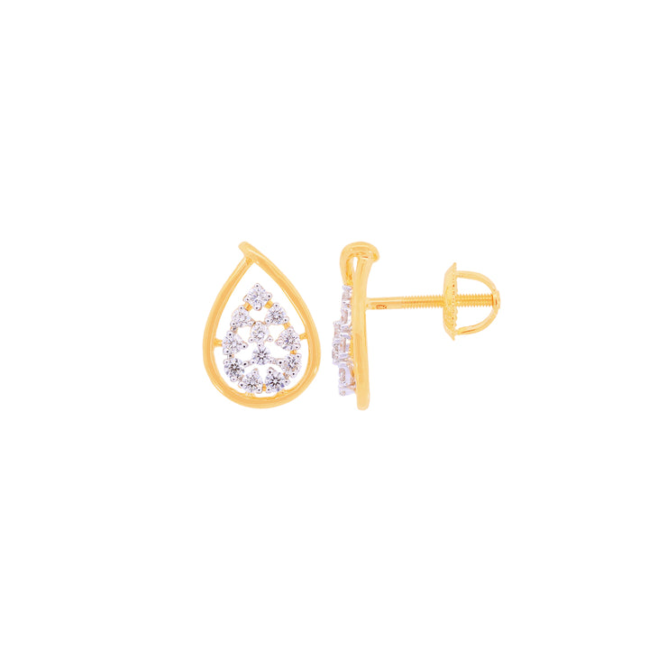 0.42Ct VVS/FG Diamond Earrings in 18K Gold