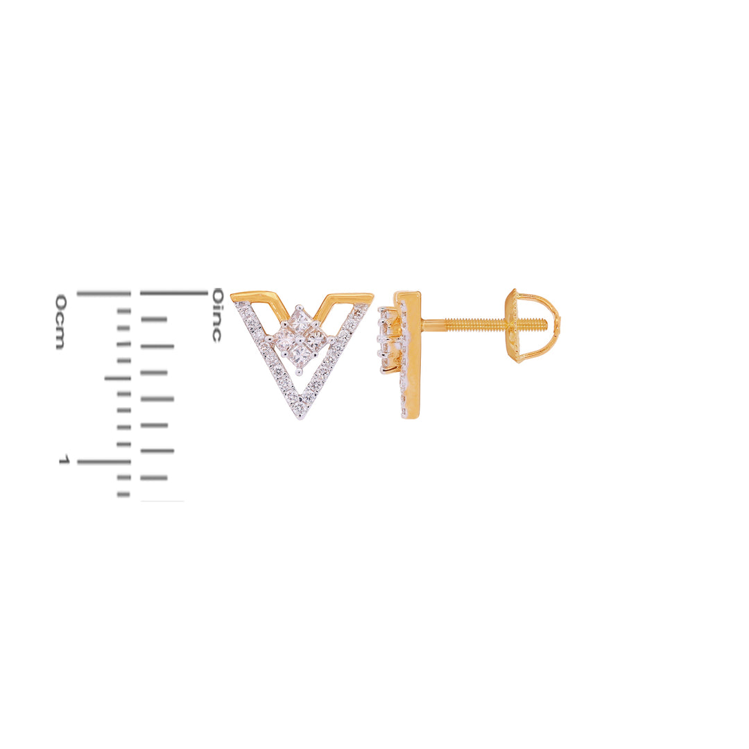 0.39Ct VVS/FG Diamond Earrings in 18K Gold