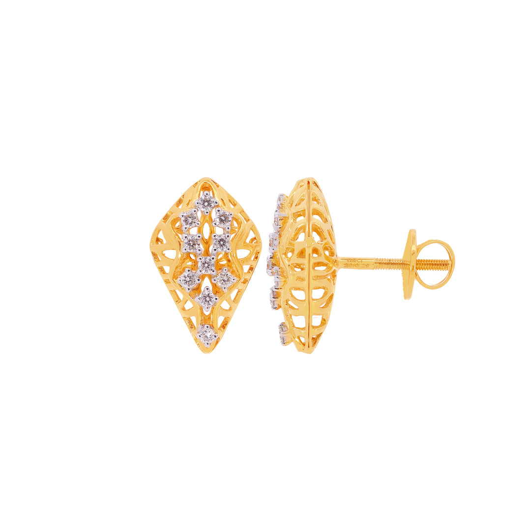 0.30Ct VVS/FG Diamond Earrings in 18K Gold
