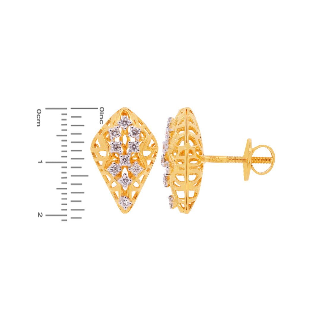 0.30Ct VVS/FG Diamond Earrings in 18K Gold