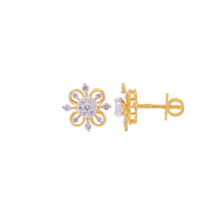 0.48Ct VVS/EF Diamond Earrings in 18K Gold