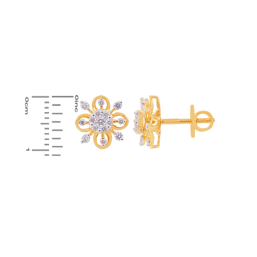 0.48Ct VVS/EF Diamond Earrings in 18K Gold