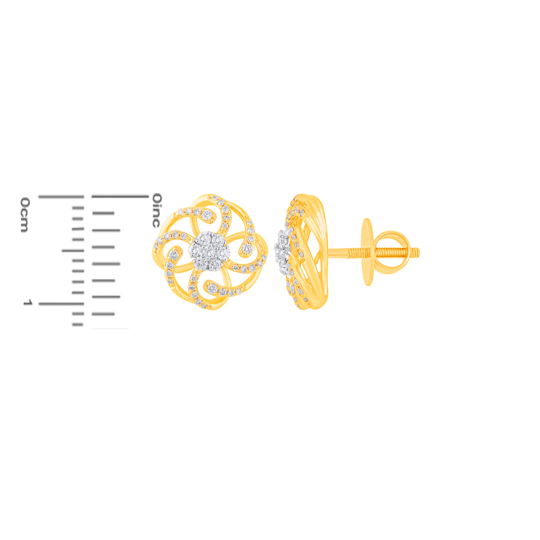 0.42Ct VVS/FG Diamond Earrings in 18K Gold