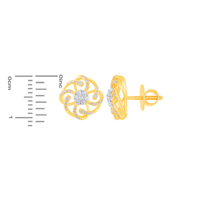 0.42Ct VVS/FG Diamond Earrings in 18K Gold