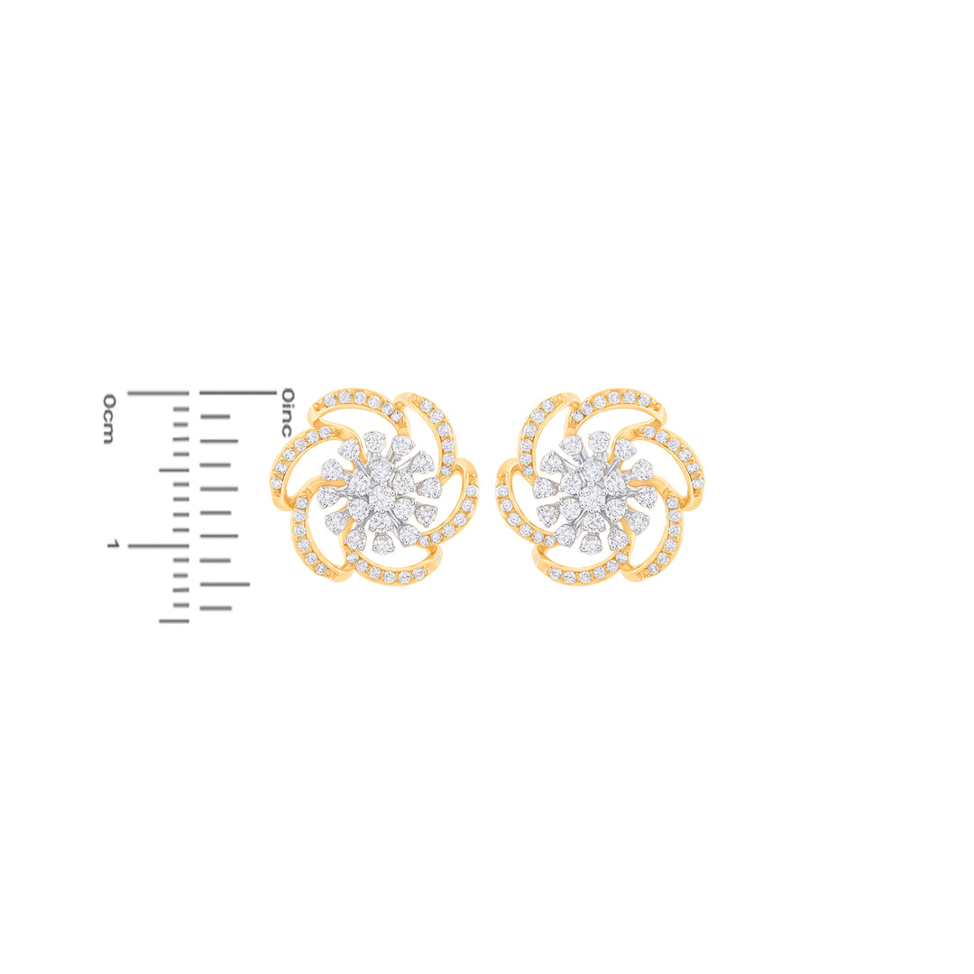 0.50Ct VVS/FG Diamond Earrings in 18K Gold