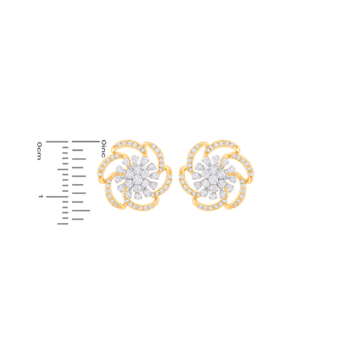 0.50Ct VVS/FG Diamond Earrings in 18K Gold