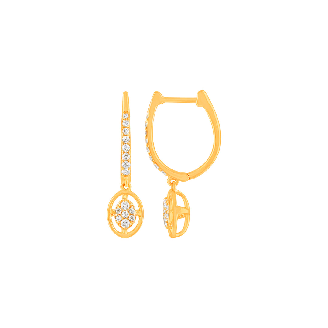 0.24Ct VVS/FG Diamond Clipon Earrings in 18K Gold