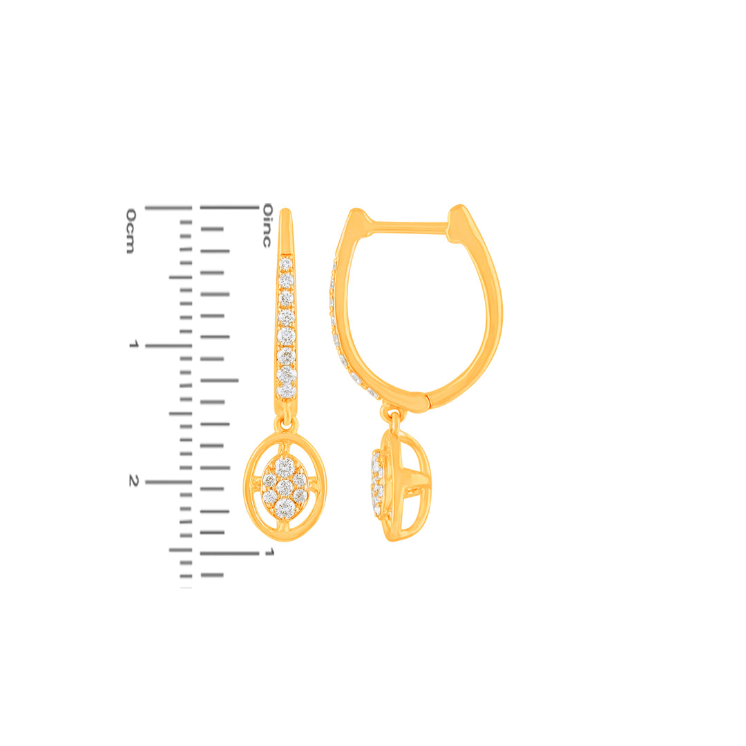 0.24Ct VVS/FG Diamond Clipon Earrings in 18K Gold