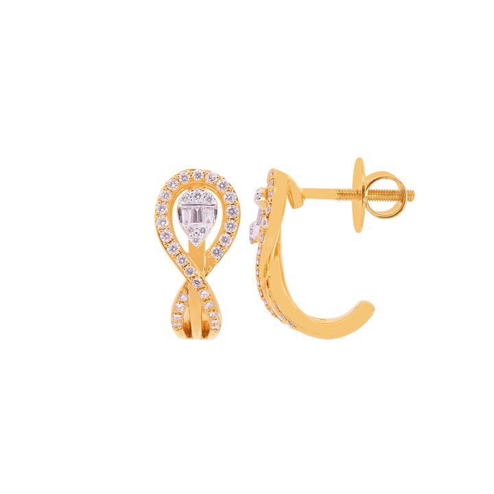 0.49Ct VVS/FG Diamond Earrings in 18K Rose Gold