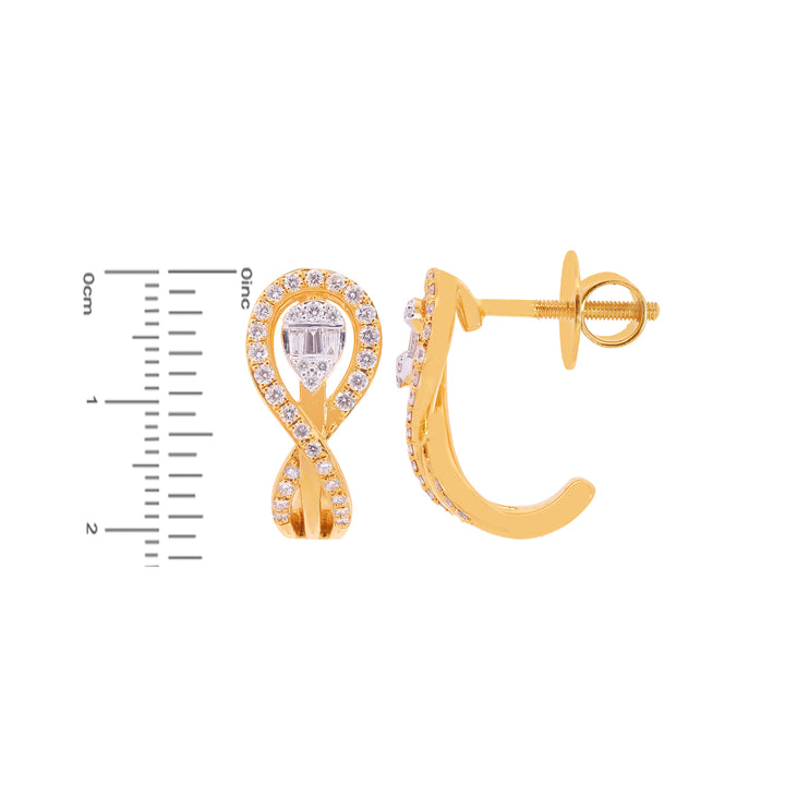 0.49Ct VVS/FG Diamond Earrings in 18K Rose Gold