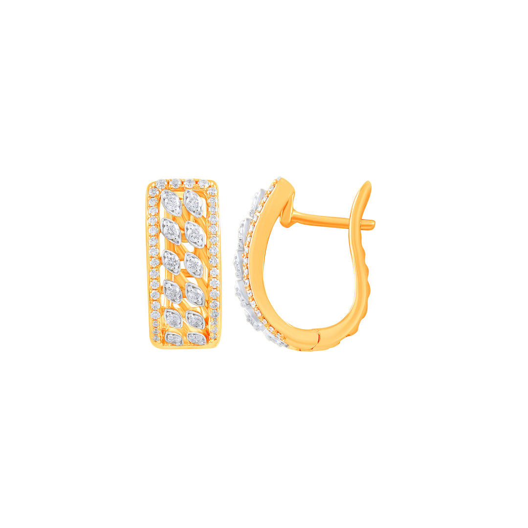 0.45Ct VVS/FG Diamond Clipon Earrings in 18K Gold