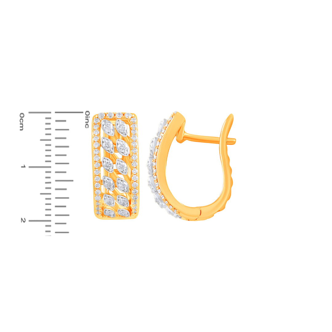 0.45Ct VVS/FG Diamond Clipon Earrings in 18K Gold