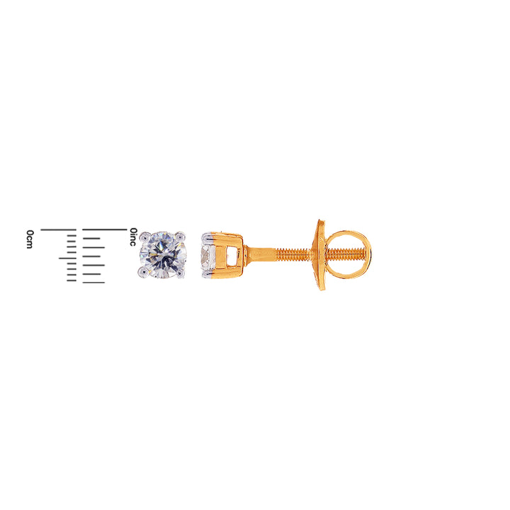 0.51Ct VVS/FG Diamond Earrings in 18K Gold