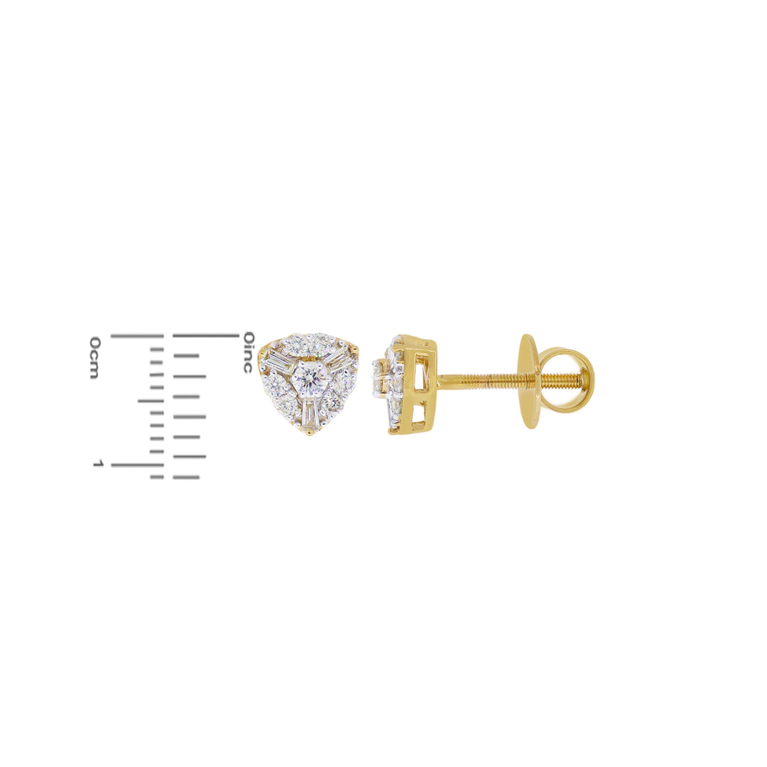 0.54Ct VS/SI-GHI Diamond Earrings in 18K Gold