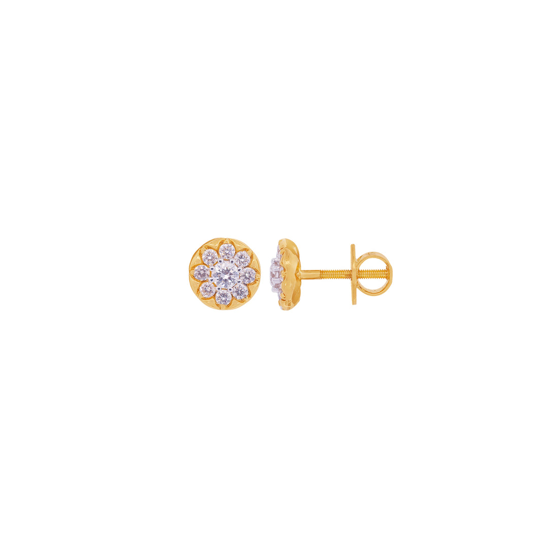0.63Ct VVS/FG Diamond Earrings in 18K Gold