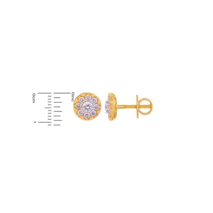0.63Ct VVS/FG Diamond Earrings in 18K Gold