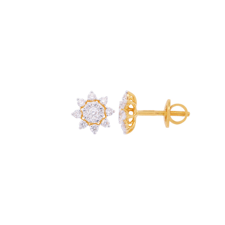 0.56Ct VVS/FG Diamond Earrings in 18K Gold