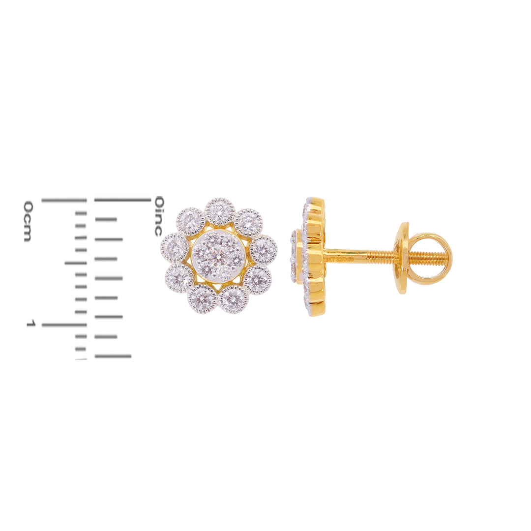 0.56Ct VVS/FG Diamond Earrings in 18K Gold