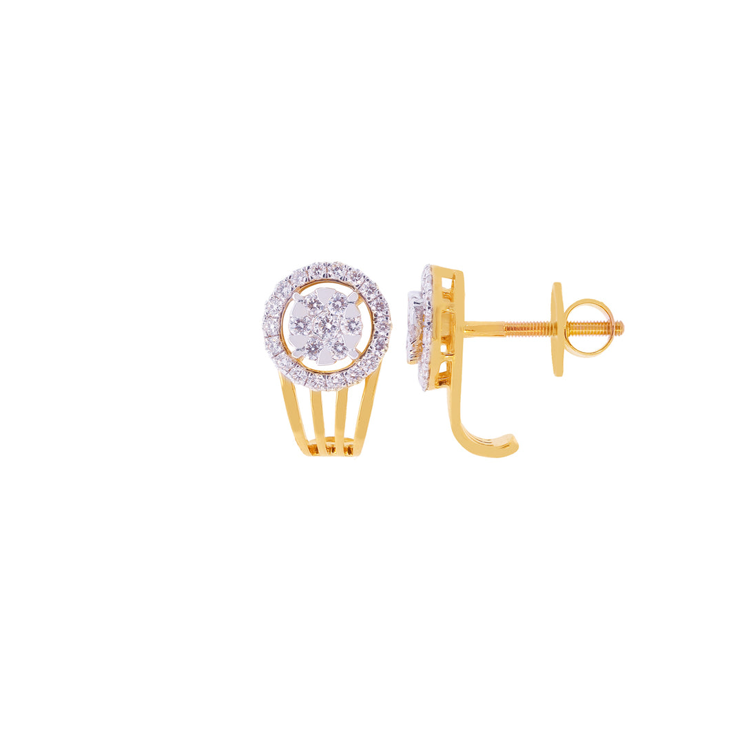 0.63Ct VVS/FG Diamond Earrings in 18K Gold