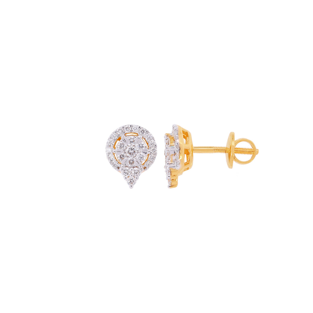 0.58Ct VVS/FG Diamond Earrings in 18K Gold