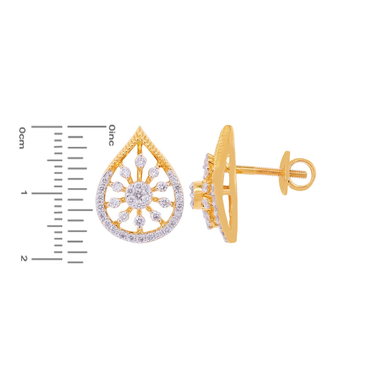 0.64Ct VVS/FG Diamond Earrings in 18K Gold