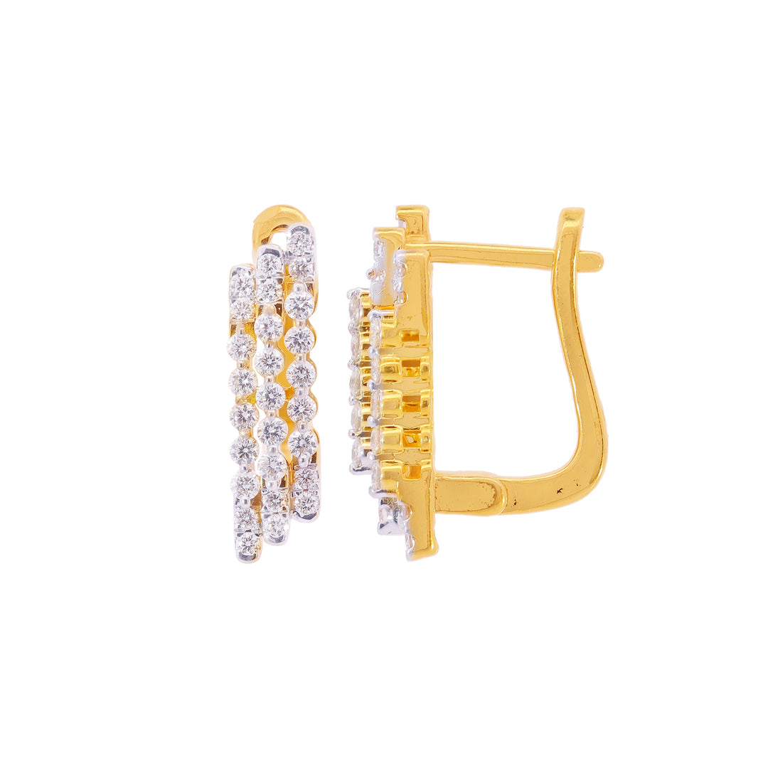 0.61Ct VVS/FG Diamond Clipon Earrings in 18K Gold