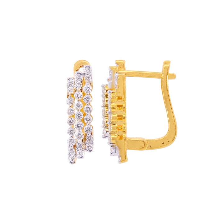 0.61Ct VVS/FG Diamond Clipon Earrings in 18K Gold