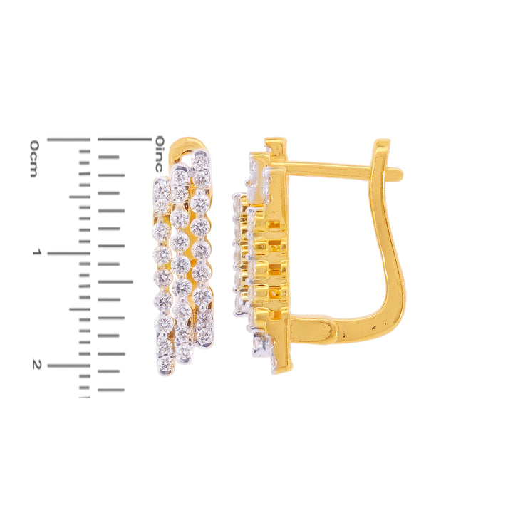 0.61Ct VVS/FG Diamond Clipon Earrings in 18K Gold