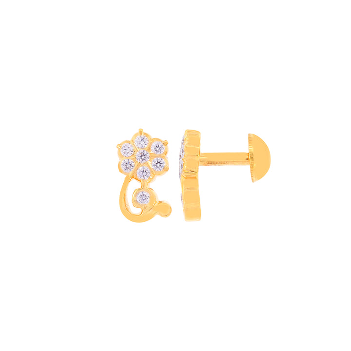 0.52Ct VVS/EF Diamond Earrings in 22K Gold