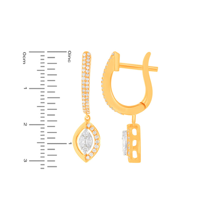 0.56Ct VVS/FG Diamond Clipon Earrings in 18K Gold