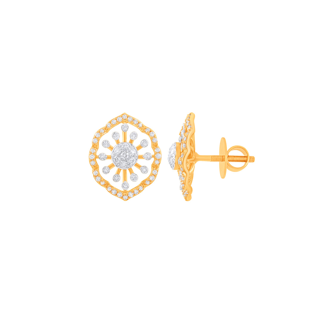 0.61Ct VVS/FG Diamond Earrings in 18K Gold