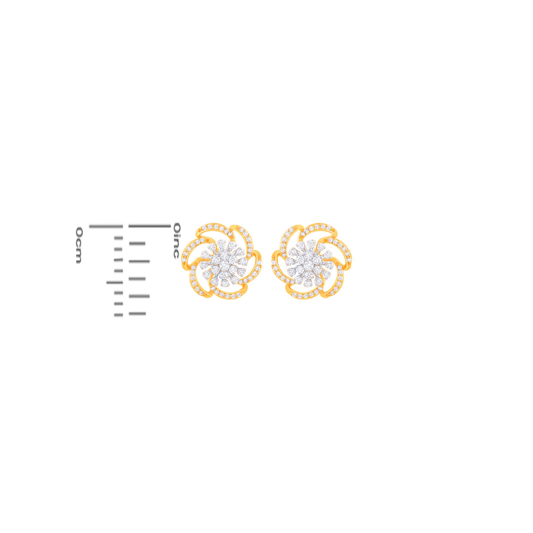 0.52Ct VVS/FG Diamond Earrings in 18K Gold