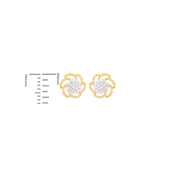 0.52Ct VVS/FG Diamond Earrings in 18K Gold