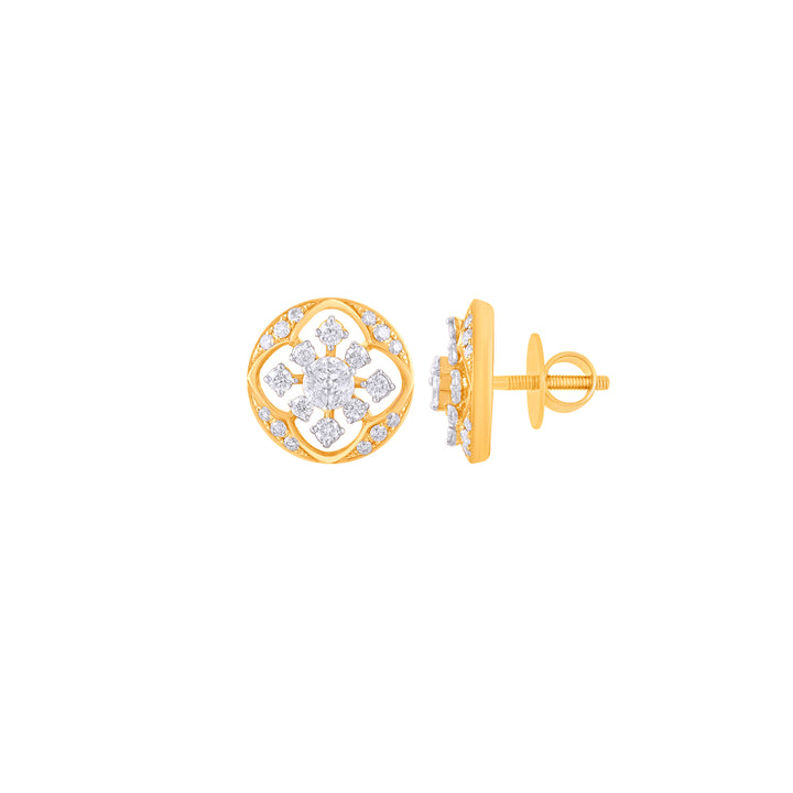 0.73Ct VVS/FG Diamond Earrings in 18K Gold