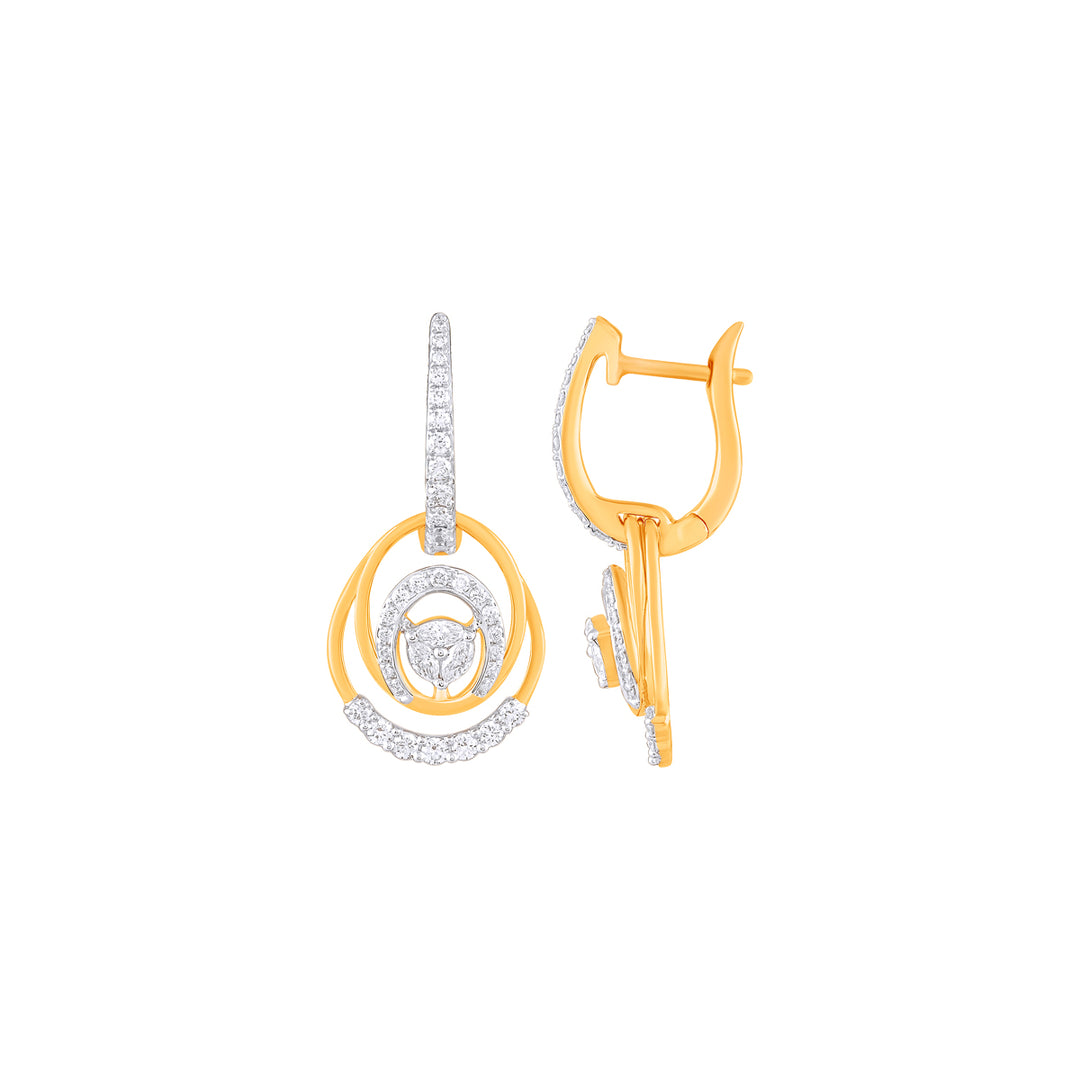 0.73Ct VVS/FG Diamond Clipon Earrings in 18K Gold