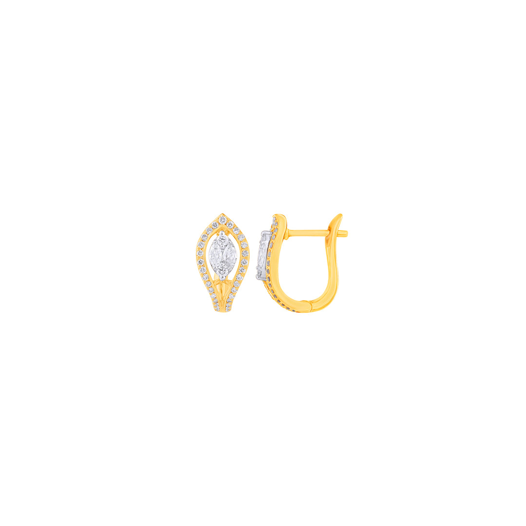 0.57Ct VVS/FG Diamond Clipon Earrings in 18K Gold