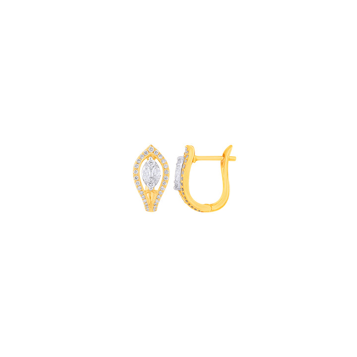 0.57Ct VVS/FG Diamond Clipon Earrings in 18K Gold