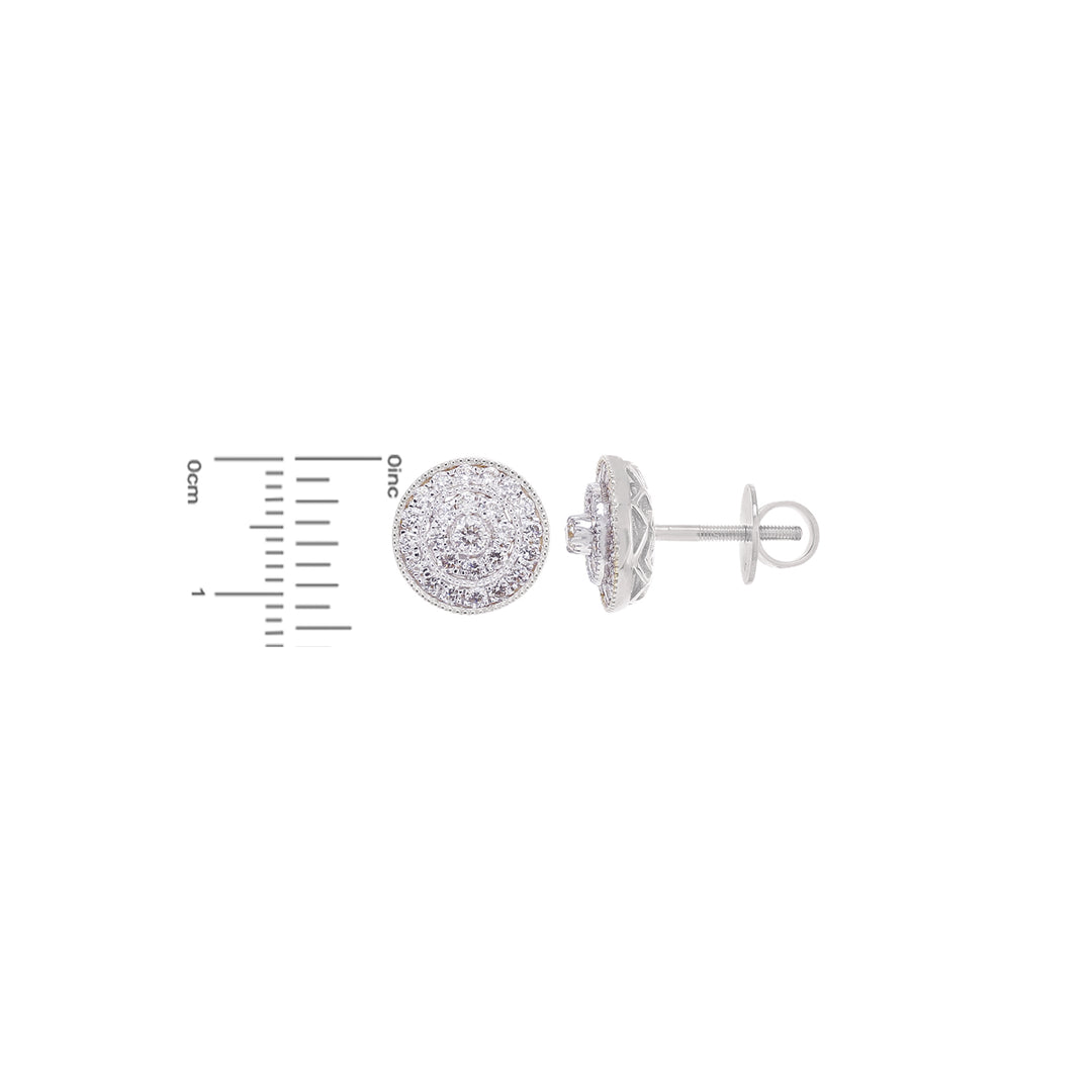 0.83Ct VVS/FG Diamond Earrings in 18K White Gold