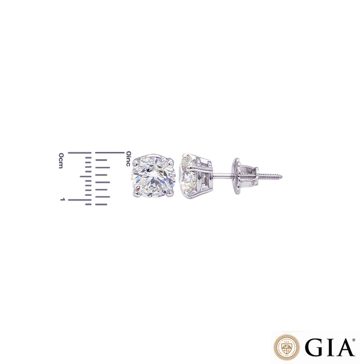 0.80 CTW VS2/H GIA Certified Diamond Solitaire Earrings in 18K White Gold